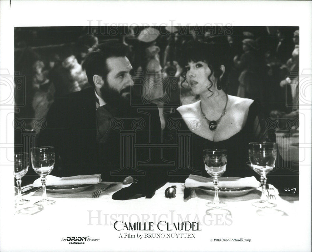 1989 Press Photo Gerard Depardieu and Isabelle Adjani in &quot;Camille Claudel&quot; - Historic Images