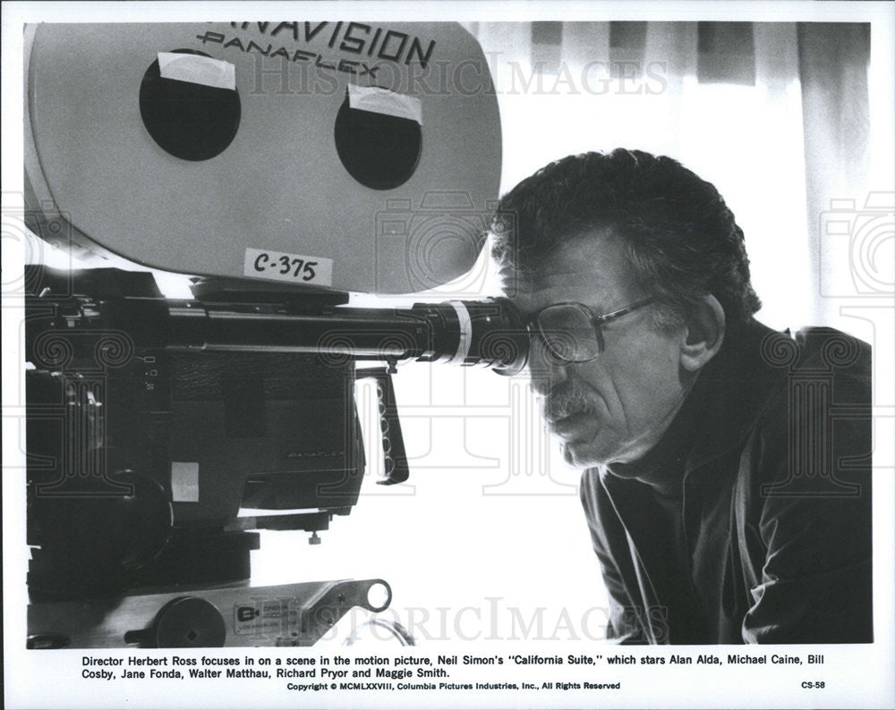 1978 Press Photo &quot;California Suite&quot; Director Herbert Ross On Set - Historic Images