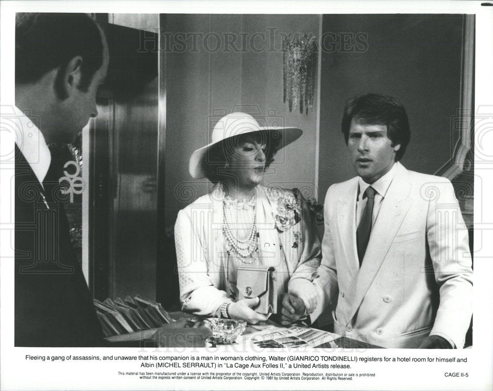 Gianrico Tondinelli Michel Serrault Actors La Cage Aux Folles 1981 ...