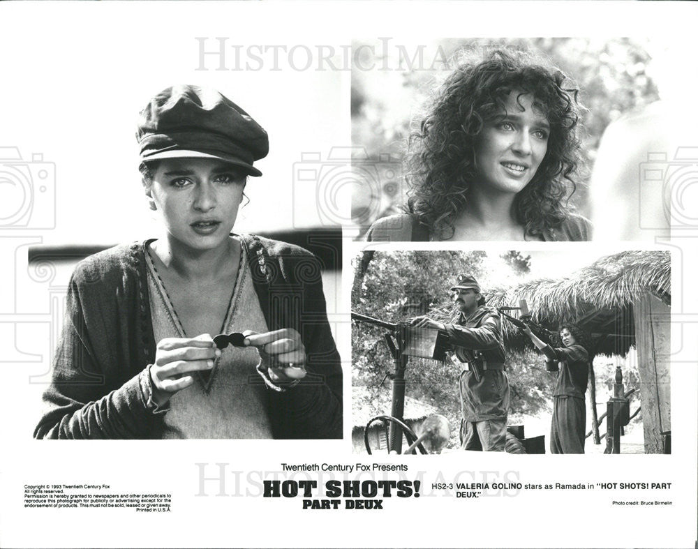 1993 Press Photo Valeria Golino stars in &quot;Hot Shots! Part Deux&quot; - Historic Images