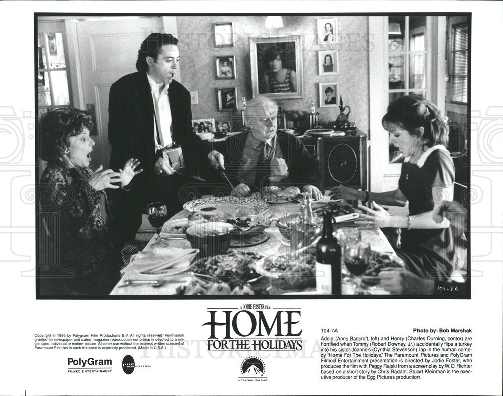 1995 Press Photo Anne Bancroft, Charles Durning &quot;Home For The Holidays&quot; - Historic Images