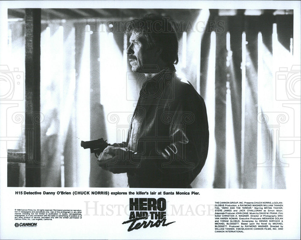 1988 Press Photo Chuck Norris stars in &quot;Hero And The Terror&quot; - Historic Images