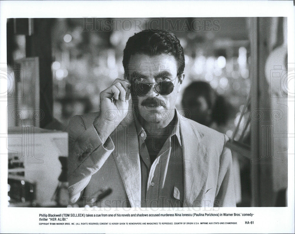 1989 Press Photo Tom Selleck in &quot;Her Alibi&quot; - Historic Images