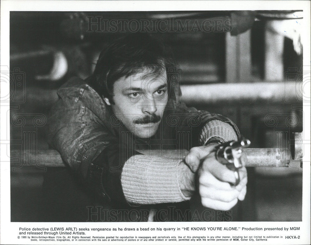 1980 Press Photo Lewis Arlt in "He Knows You're Alone" - Historic Images