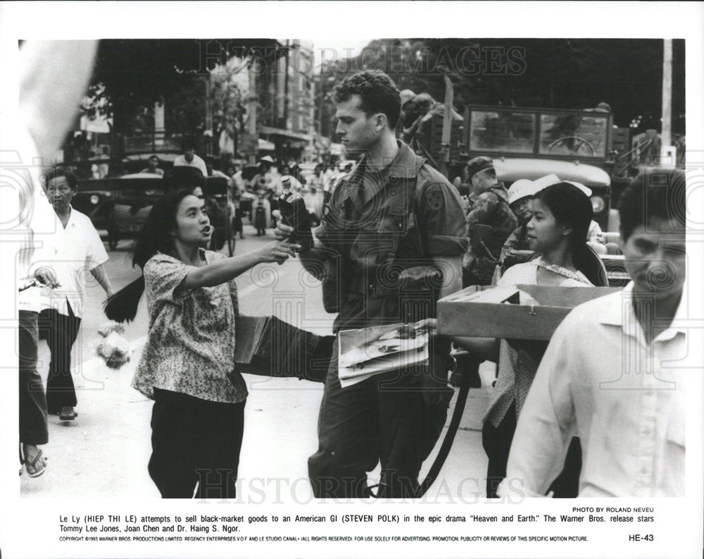 1993 Press Photo Hiep Thi Le and Steven Polk in &quot;Heaven And Earth&quot; - Historic Images