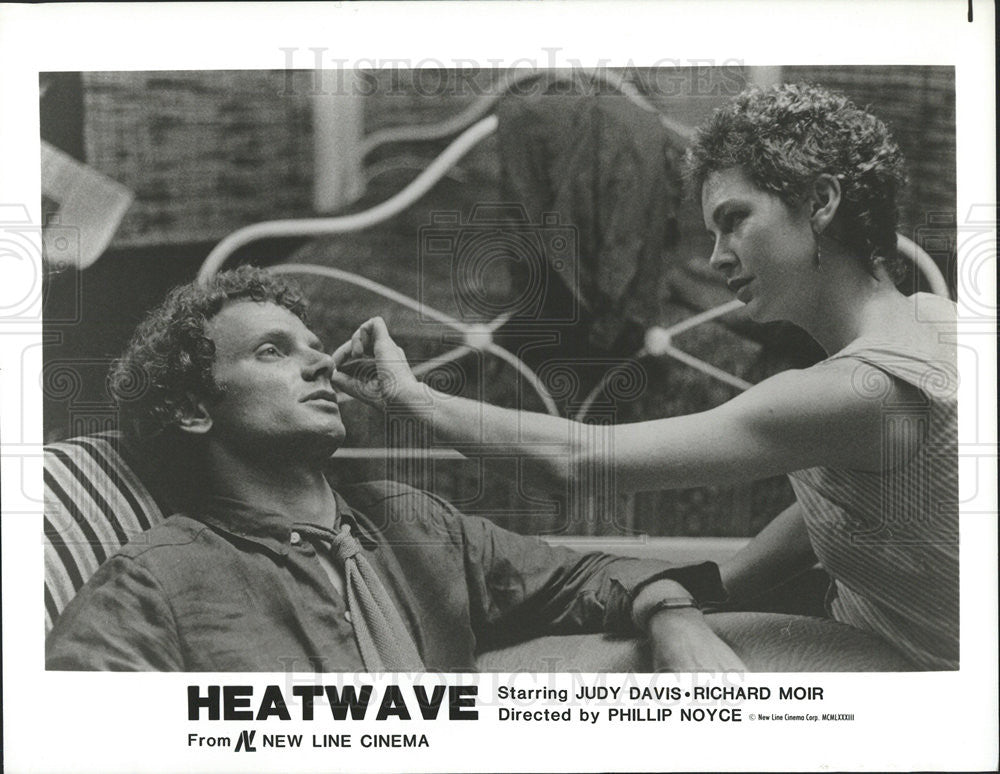 1983 Press Photo Judy Davis and Richard Moir in &quot;Heatwave&quot; - Historic Images