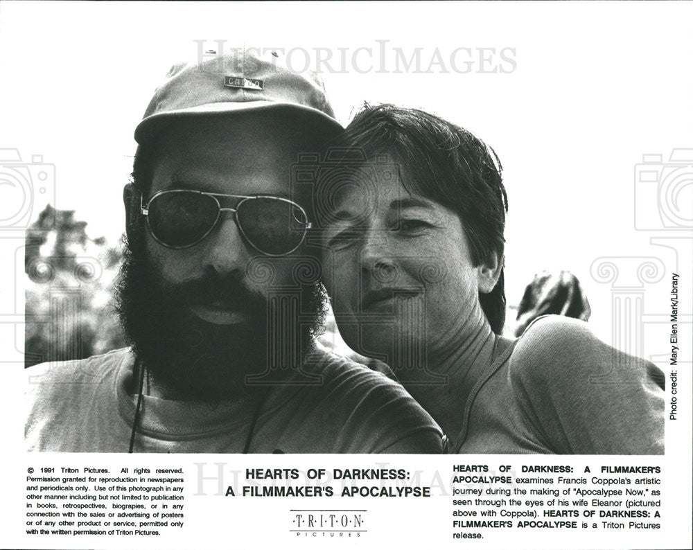 1991 Press Photo Filmmaker Francis Coppola, Wife Eleanor - Historic Images