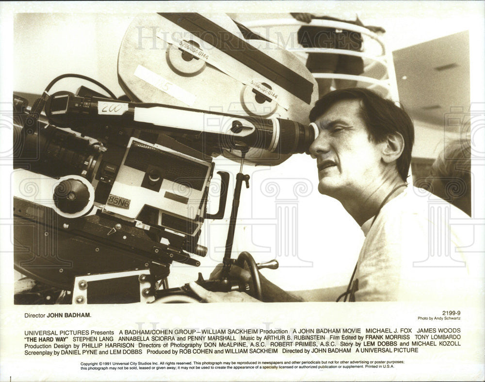 1991 Press Photo &quot;The Hard Way&quot; Director John Badham - Historic Images