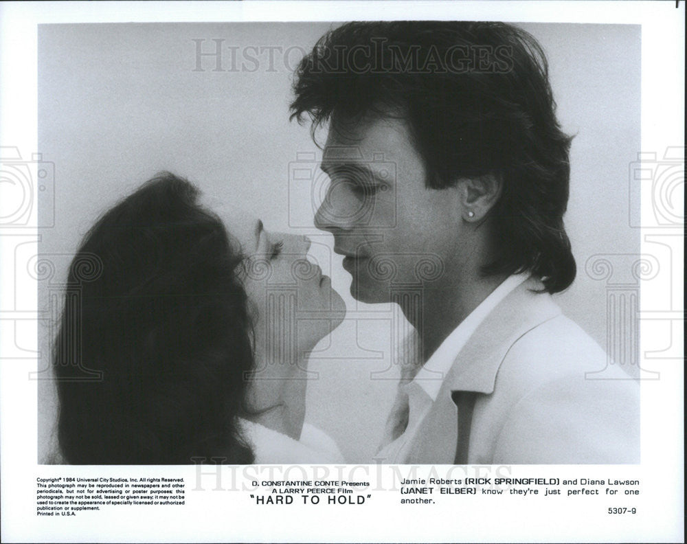 Rick Springfield and Janet Eilber in Hard To Hold 1984 vintage