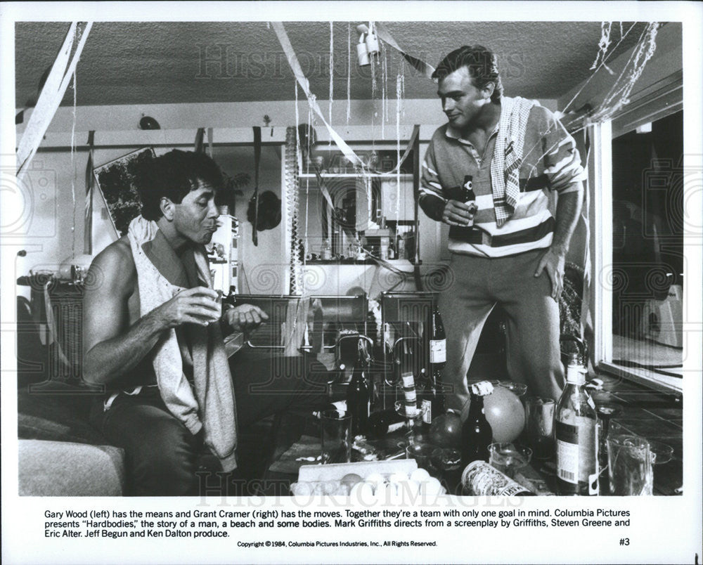 1984 Press Photo Gary Wood, Grant Cramer in &quot;Hard Bodies&quot; - Historic Images