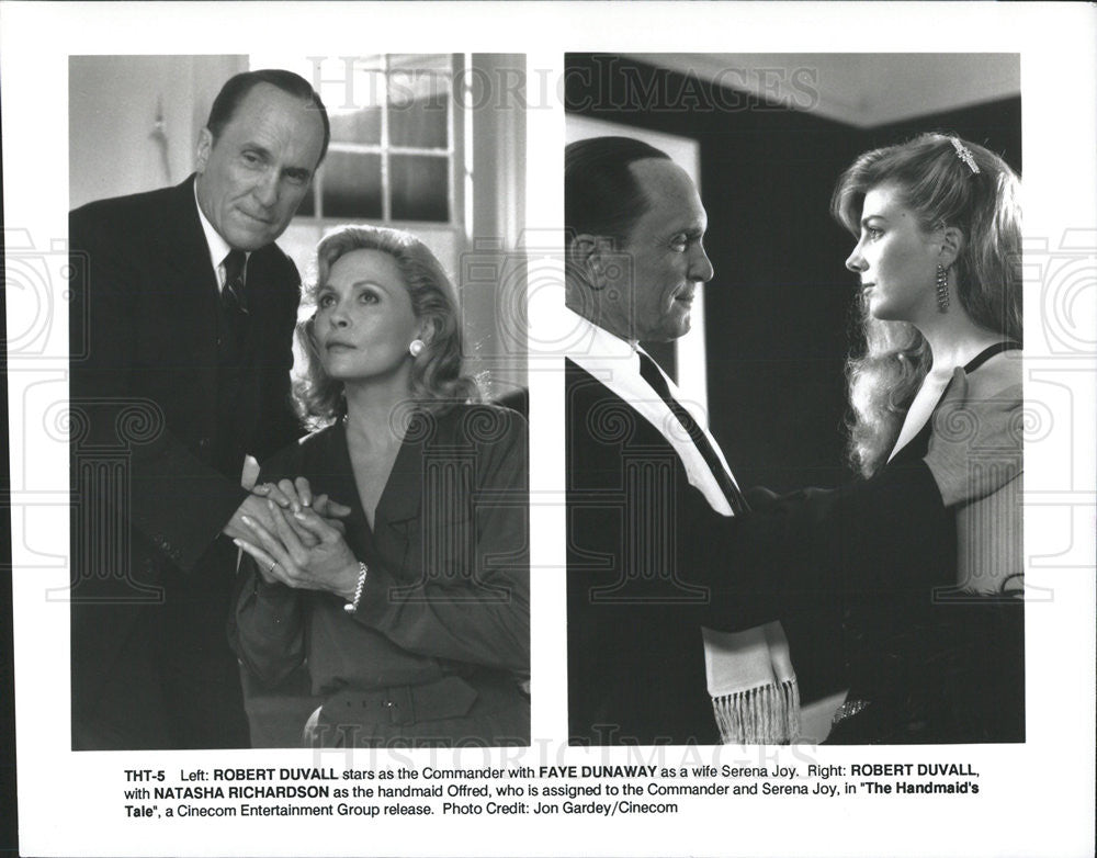 1990 Press Photo The Handmaid&#39;s Tale Robert DuVall Faye Dunaway Natasha - Historic Images