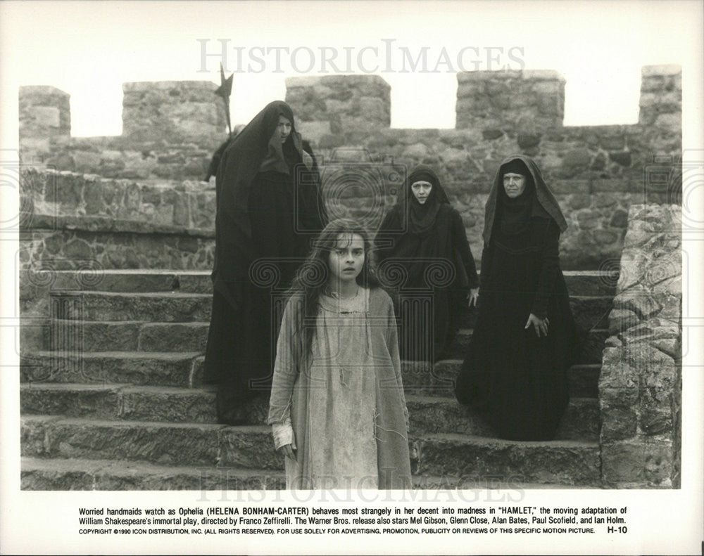 1990 Press Photo Helena Bonham Carter Stars In &quot;Hamlet&quot; - Historic Images