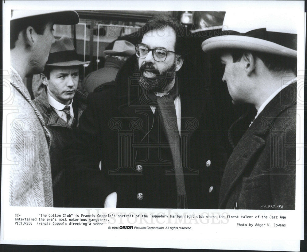 1984 Press Photo Francis Coppola Directing &quot;The Cotton Club&quot; - Historic Images