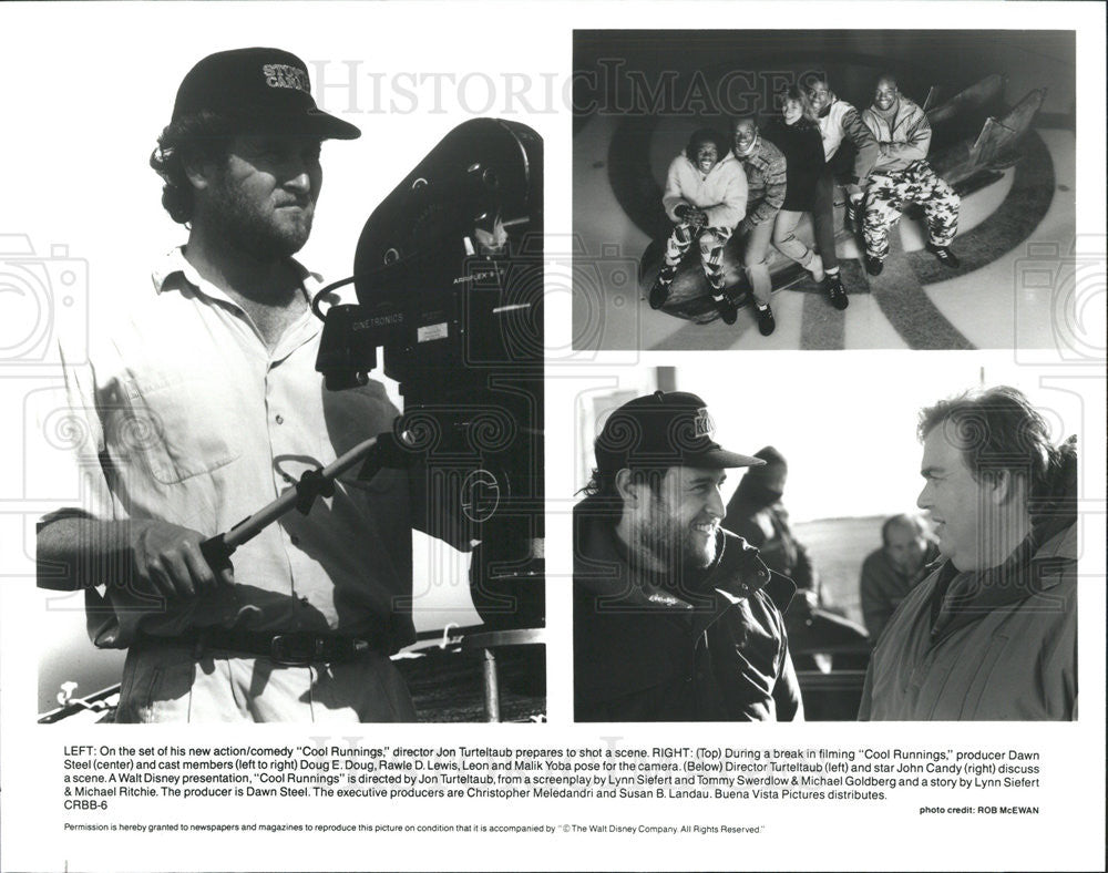 1993 Press Photo Film Cool Runnings Director Jon Turteltaub Doug E Doug - Historic Images