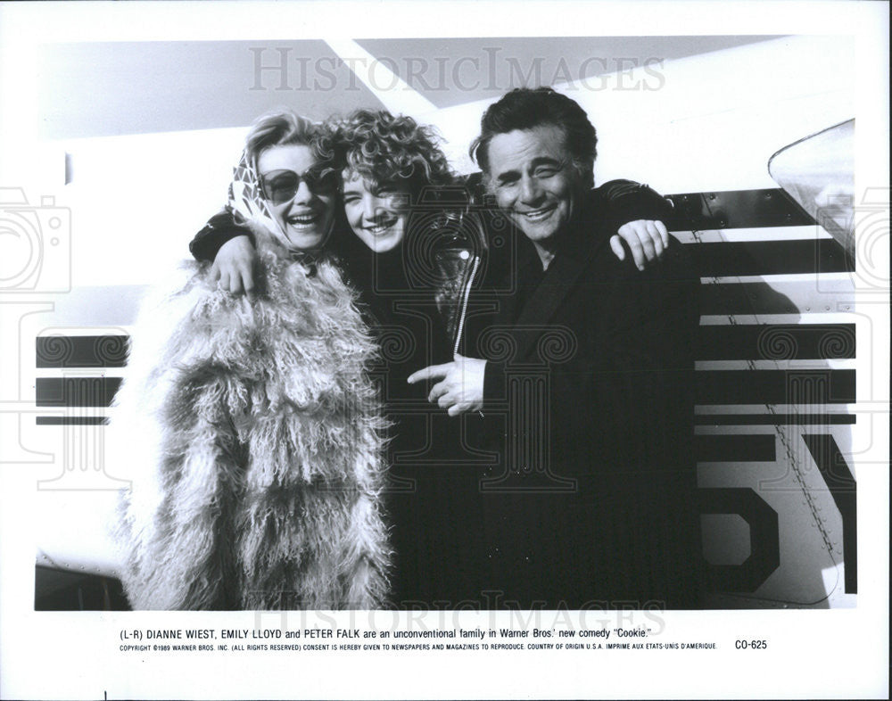 1989 Press Photo Dianne West, Emily Lloyd &amp; Peter Falk Star In &quot;Cookie&quot; - Historic Images