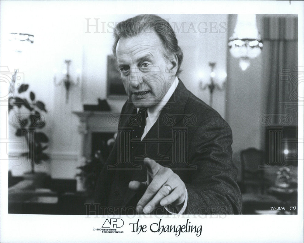 1980 Press Photo George C. Scott in "The Changeling" - Historic Images