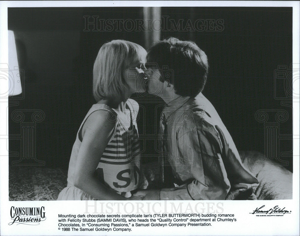 1988 Press Photo Tyler Butterworth &amp; Sammi Davis Star In  &quot;Consuming Passions&quot; - Historic Images