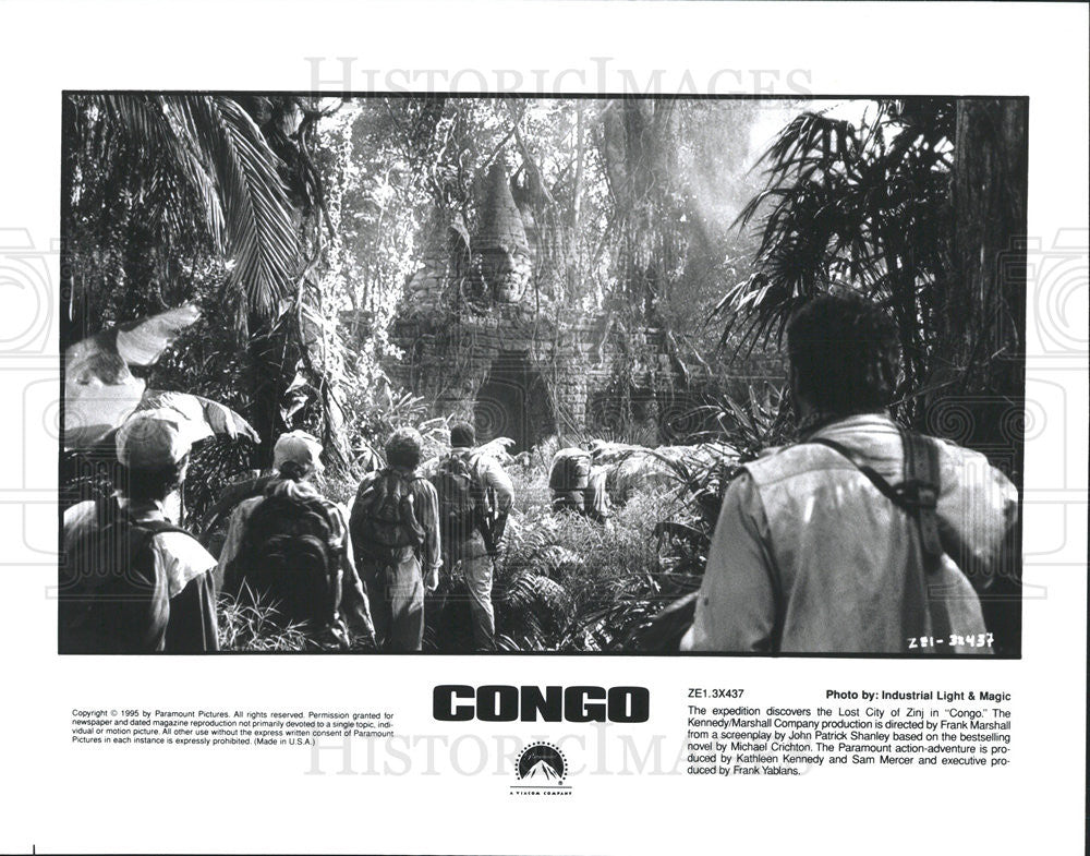 1995 Press Photo Film Congo Tim Curry Laura Linney - Historic Images