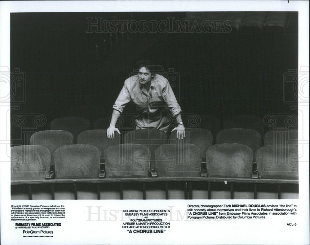 1985 Press Photo Michael Douglas Stars In &quot;A Chorus Line&quot; - Historic Images