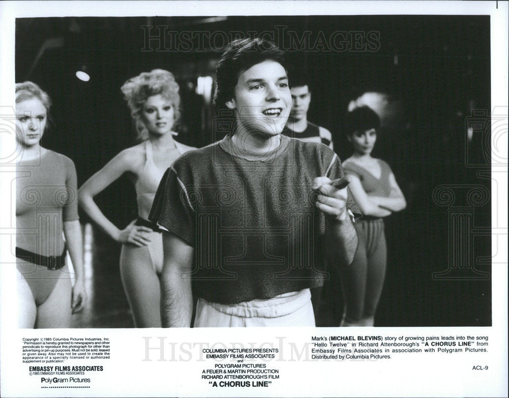 1985 Press Photo Michael Blevins Stars As Mark In &quot;A Chorus Line&quot; - Historic Images