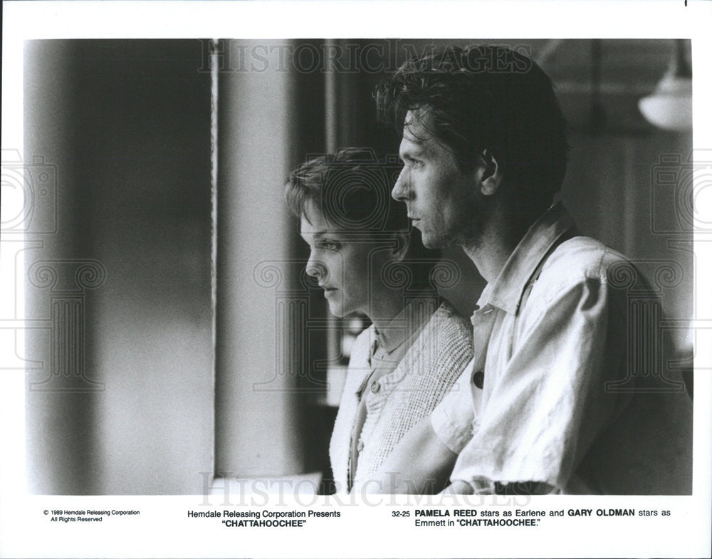 1989 Press Photo Pamela Reed Actress Gary Oldman Actor Chattahoochee Film Movie - Historic Images