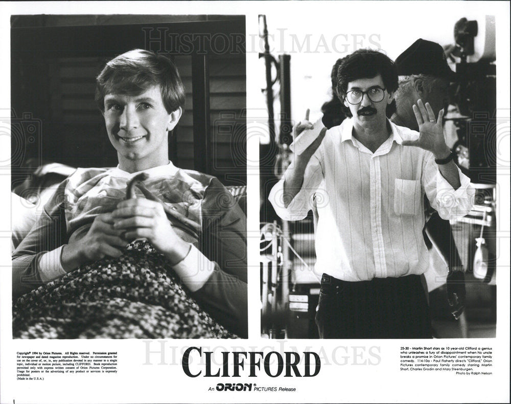 1994 Press Photo Martin Short Stars As Young Genius &quot;Clifford,&quot; Paul Flaherty - Historic Images