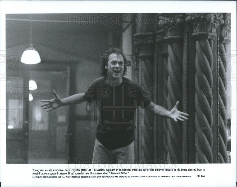 1988 Press Photo Michael Keaton in &quot;Clean And Sober&quot; - Historic Images