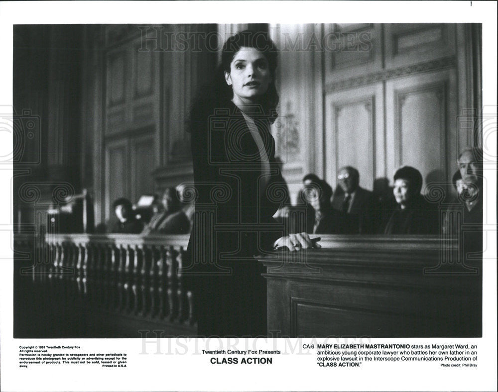 1991 Press Photo Mary Elizabeth Mastrantonio Class Action - Historic Images