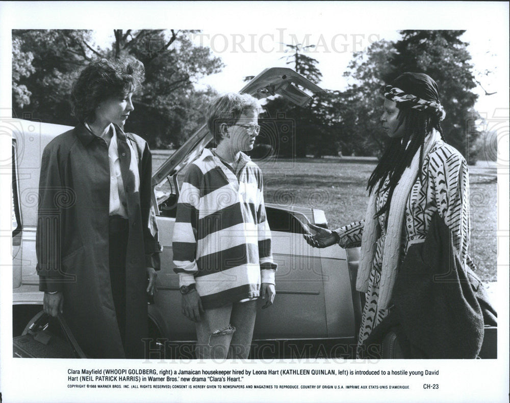 1988 Press Photo Clara&#39;s Heart Whoopi Goldberg Neil Patrick Harris Kathleen - Historic Images