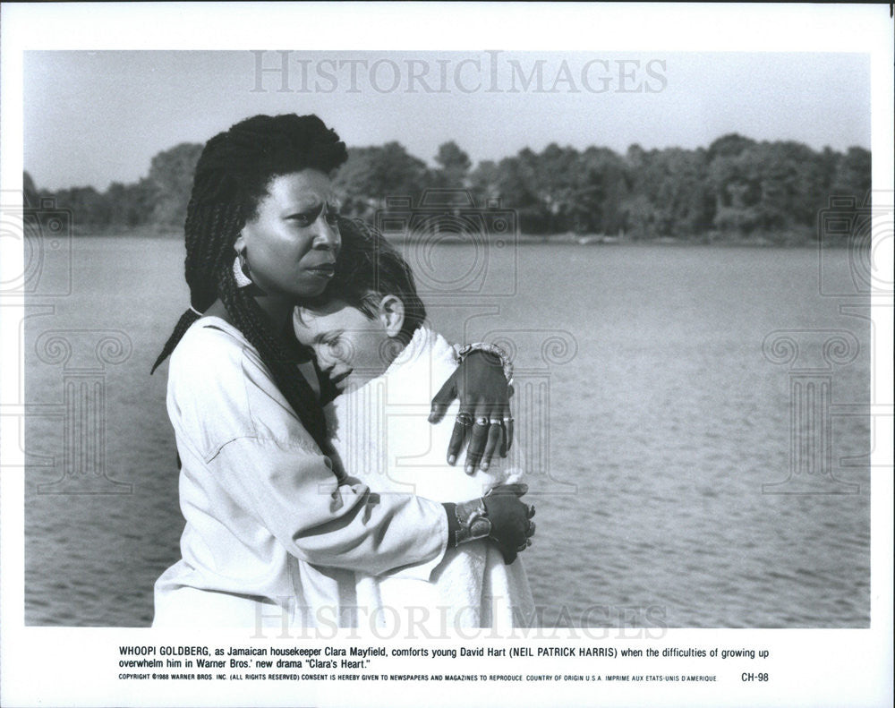 1988 Press Photo Whoopi Goldberg Neil Patrick Harris Clara&#39;s Heart - Historic Images