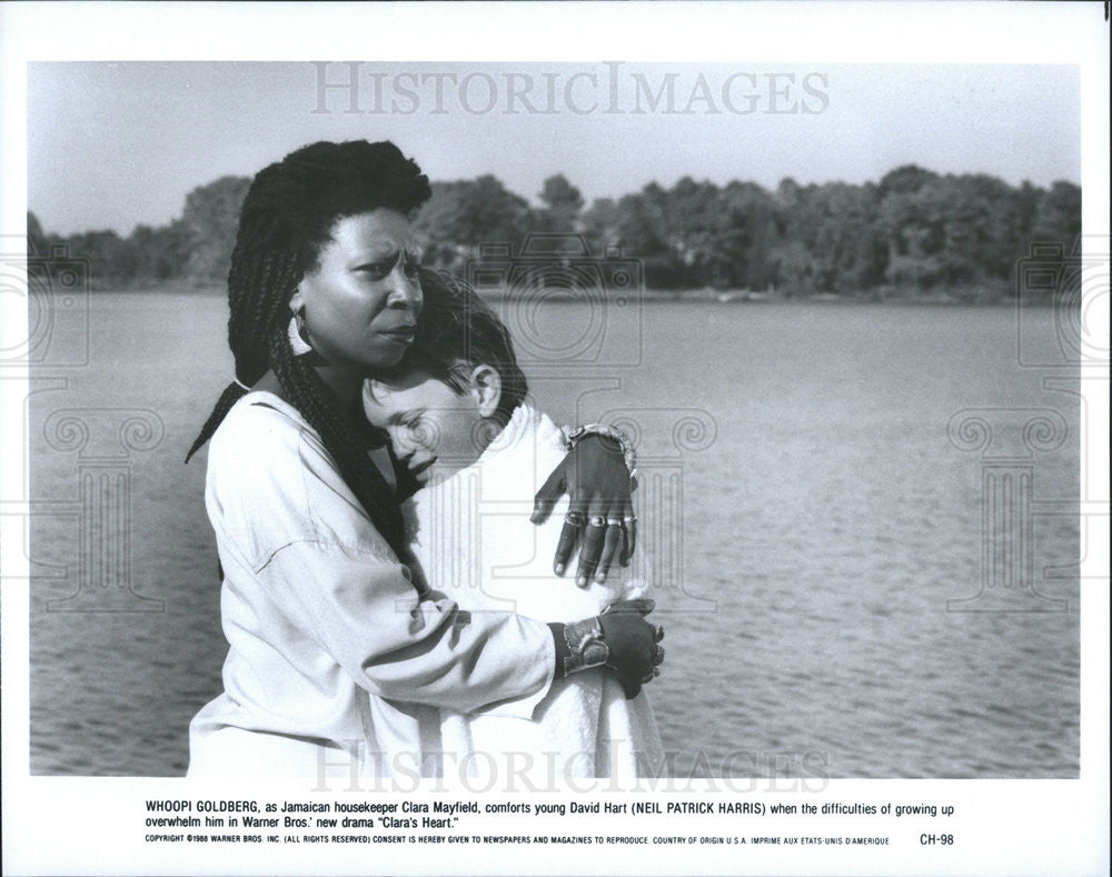 1988 Press Photo Whoopi Goldberg Neil Patrick Harris Clara&#39;s Heart - Historic Images