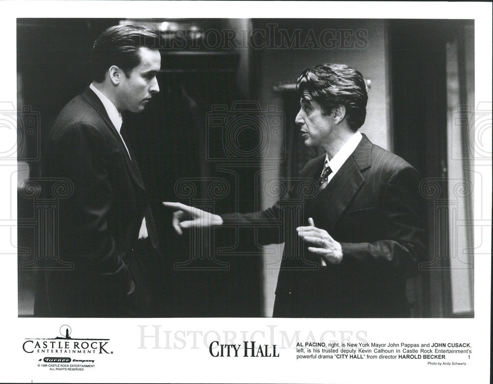 1996 Press Photo Al Pacino, John Cusack in &quot;City Hall&quot; - Historic Images