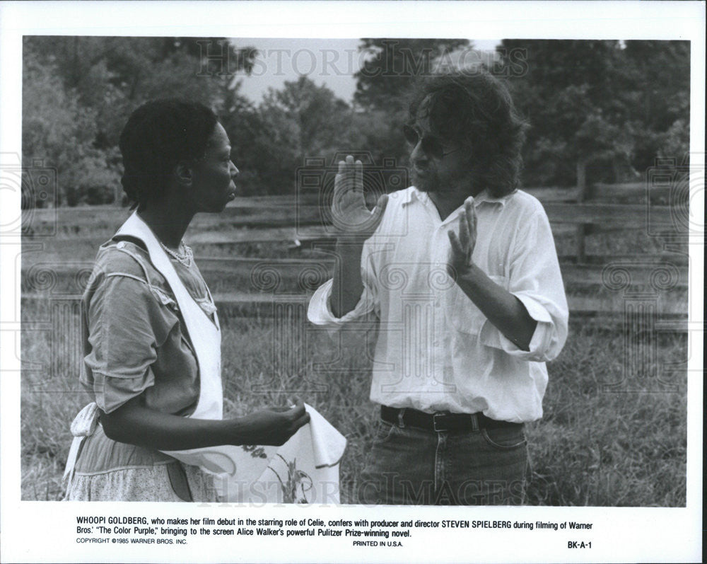 Whoopi Goldberg & Steven Spielberg On Set Of The Color Purple 1985 ...