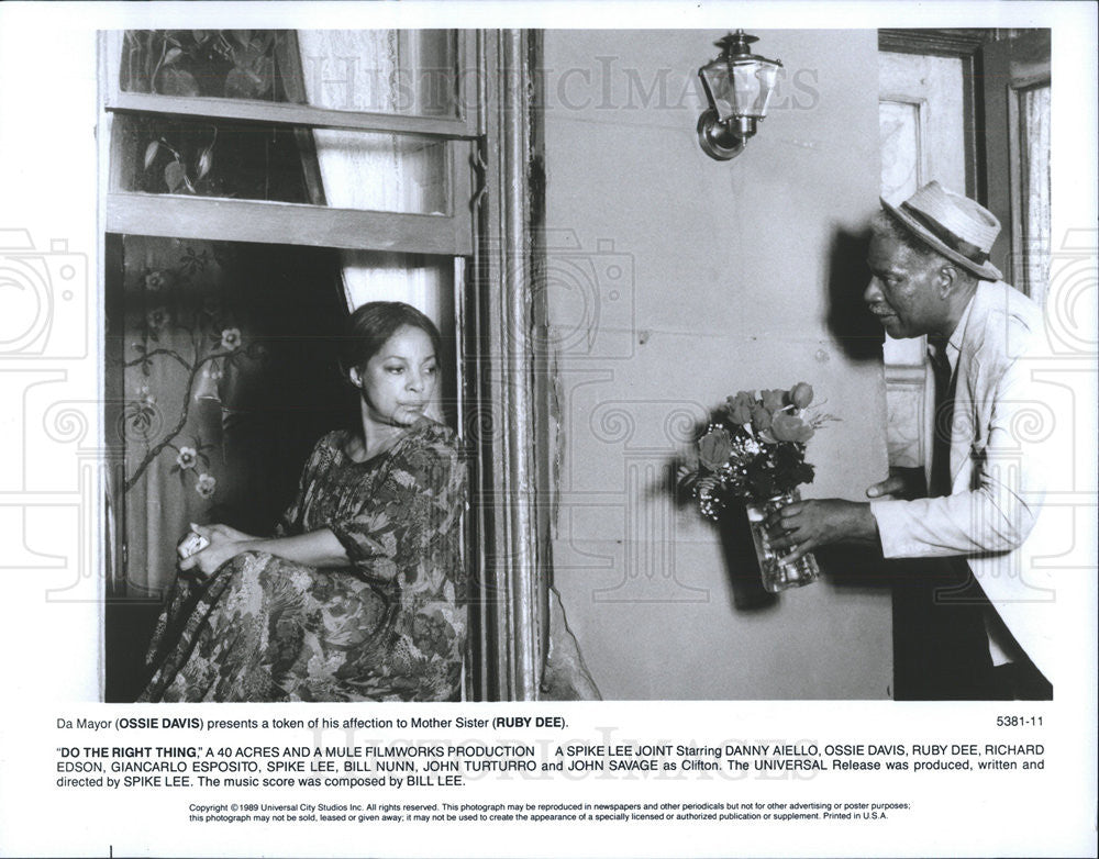 1989 Press Photo Ossie Davis and Ruby Dee in &quot;Do The Best Thing&quot; - Historic Images