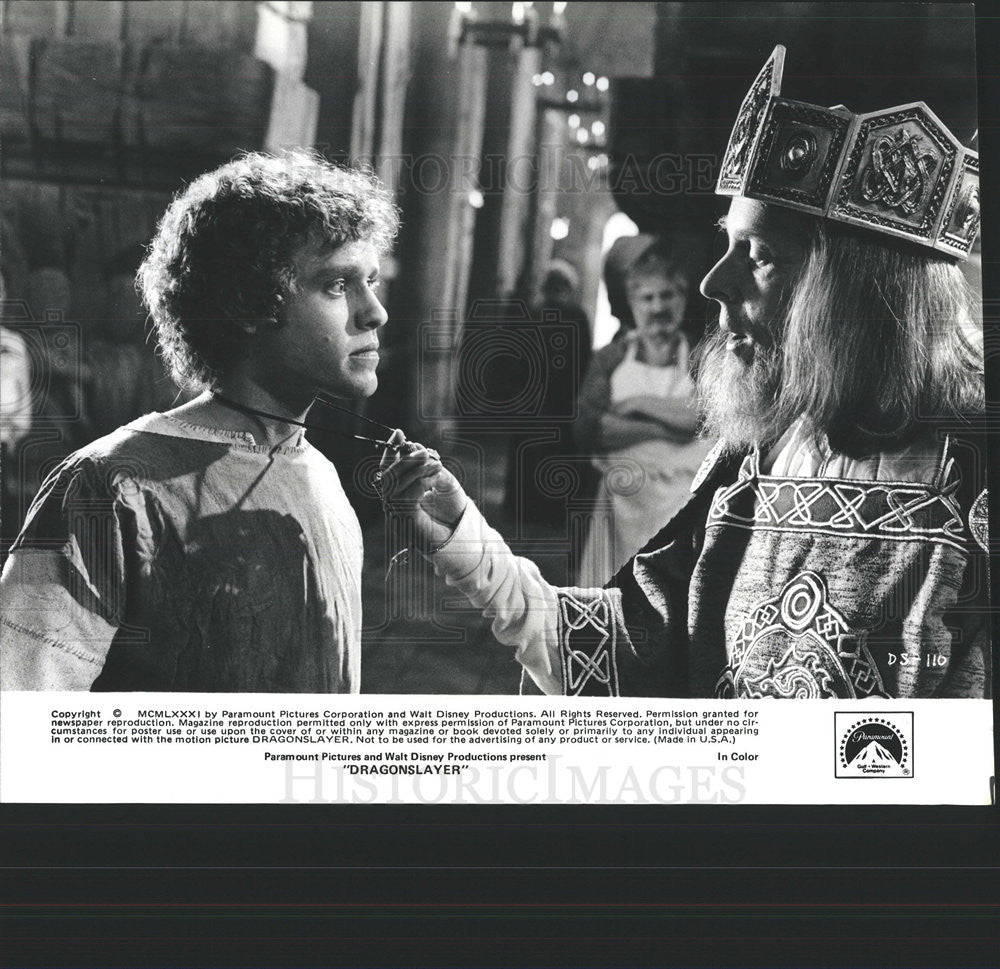 1981 Press Photo Peter Eyre &amp; Peter MacNicol Star In &quot;Dragonslayer&quot; - Historic Images