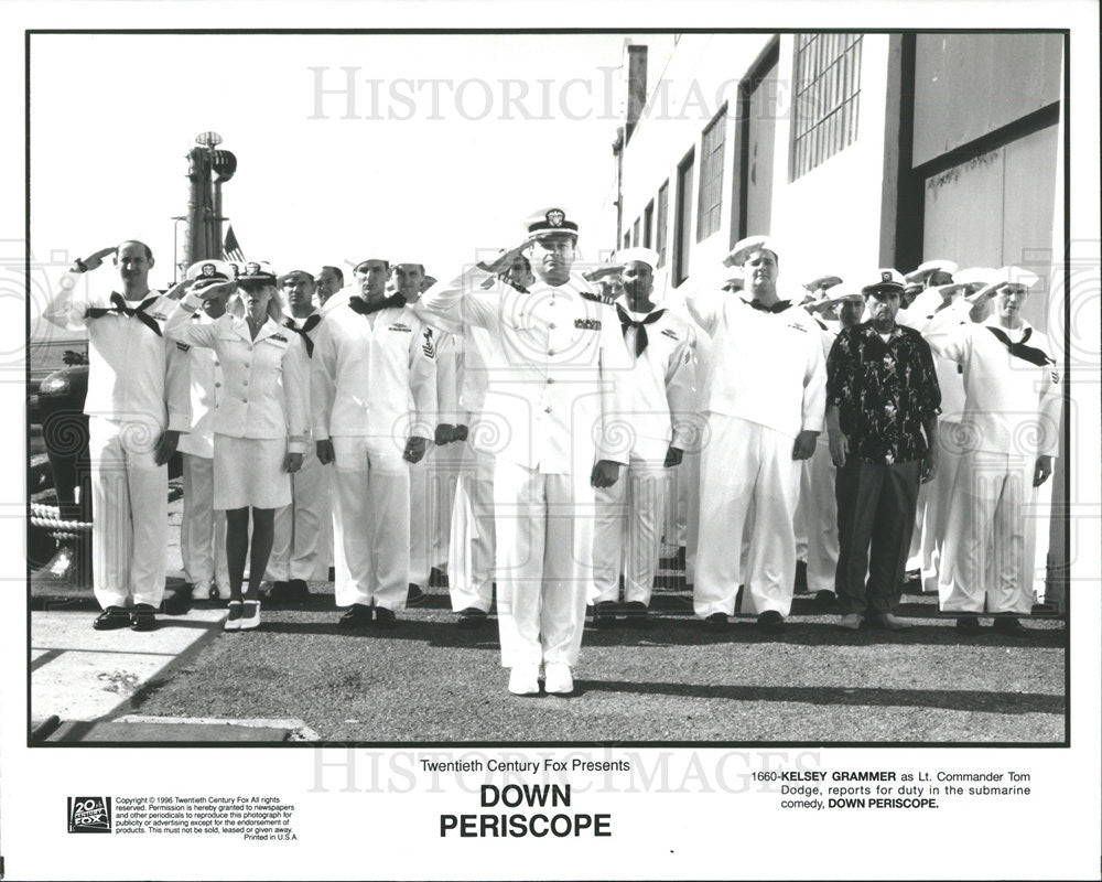 1996 Press Photo Kelsey Grammer Is Lt. Commander Tom Dodge In &quot;Down Periscope&quot; - Historic Images