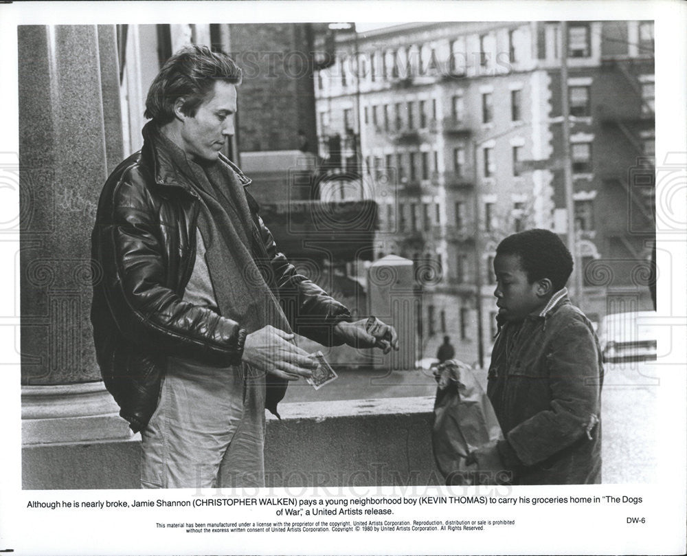 1980 Press Photo Christopher Walken, Kevin Thomas in "The Dogs Of War" - Historic Images