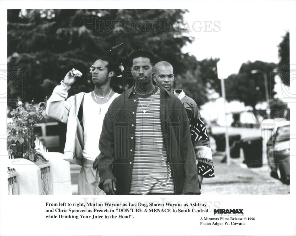 1996 Press Photo Marlon Wayans, Shawn Wayans &amp; Christopher Spencer - Historic Images