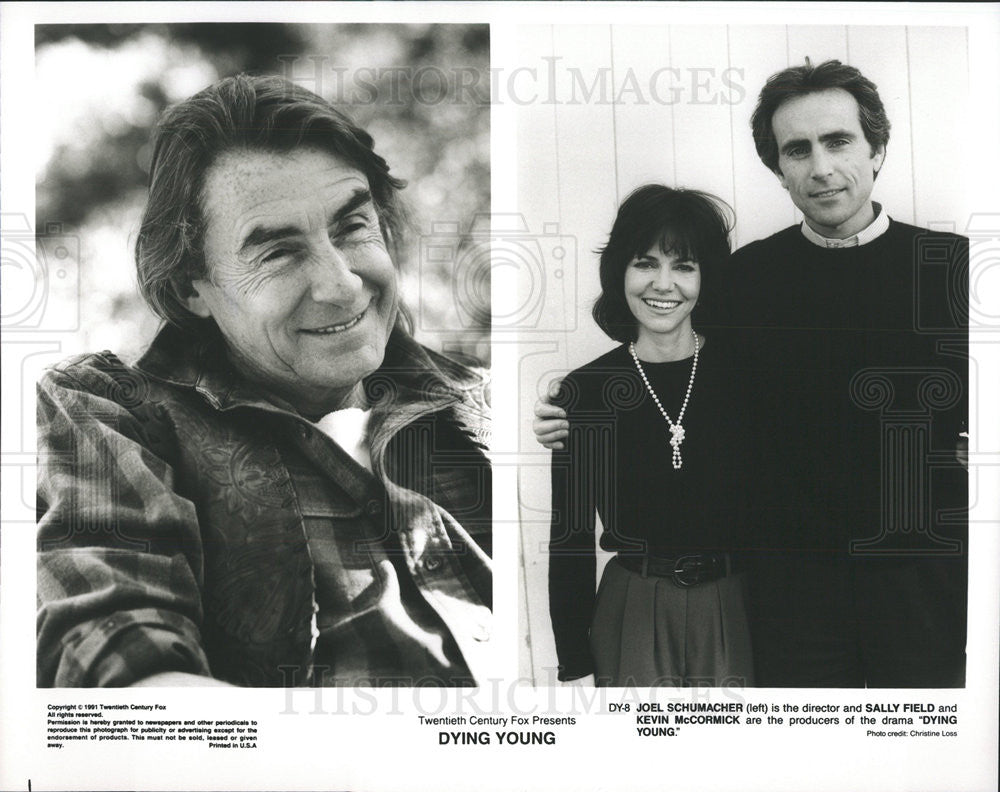 1991 Press Photo Film Dying Young Joel Schumacher Director Sally Field - Historic Images