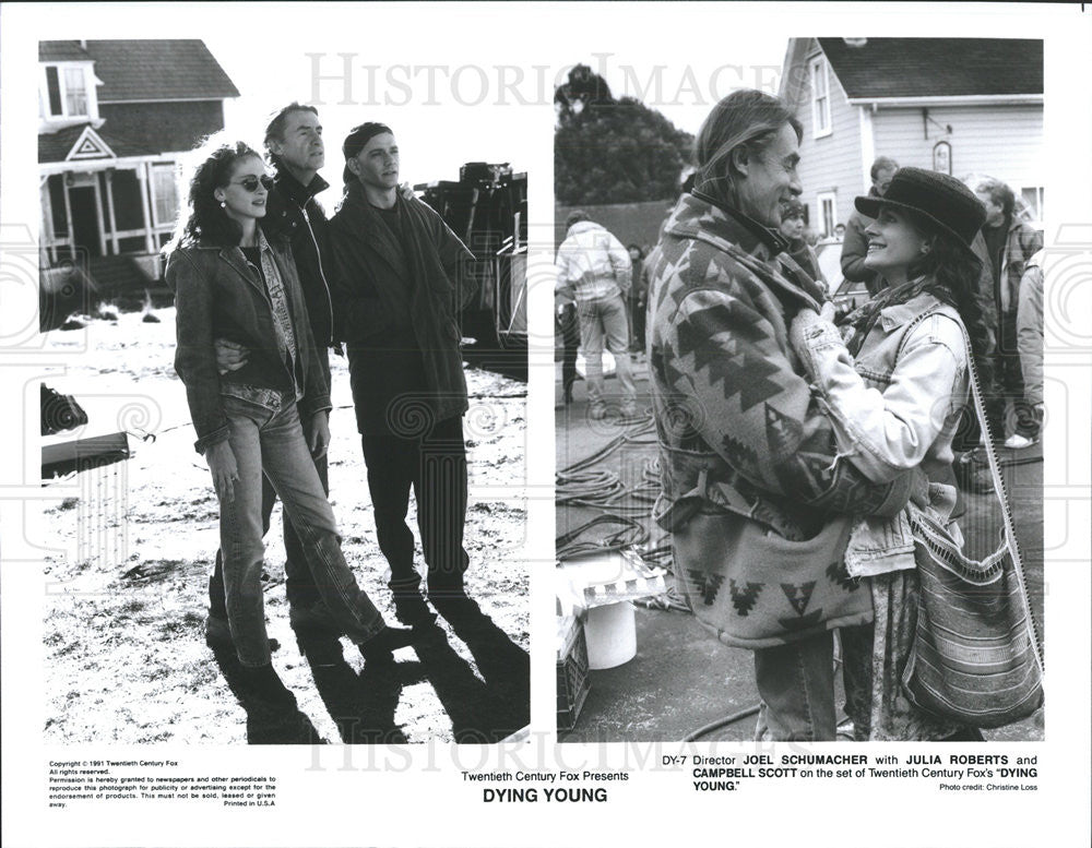 1991 Press Photo Film Dying Young Director Joel Schumacher Julia Roberts - Historic Images