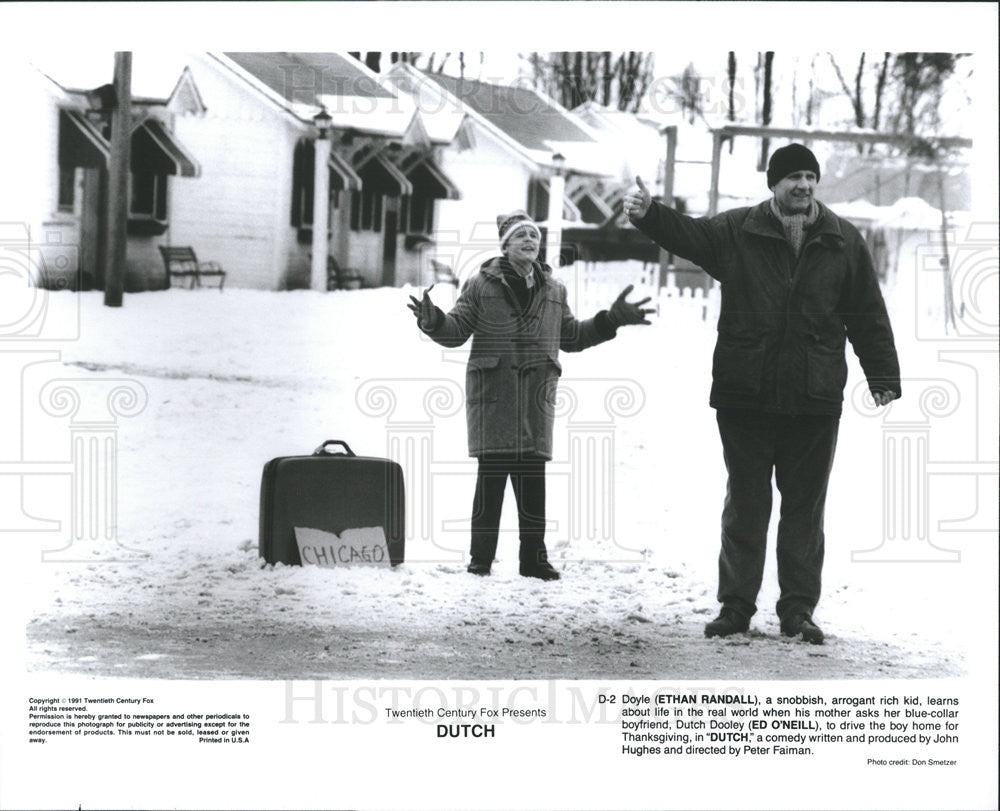 1991 Press Photo Ed O&#39;Neill &amp; Ethan Randall Appear In Dutch - Historic Images