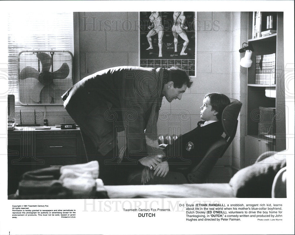 1991 Press Photo Ed O&#39;Neill &amp; Ethan Randall Star In Dutch - Historic Images