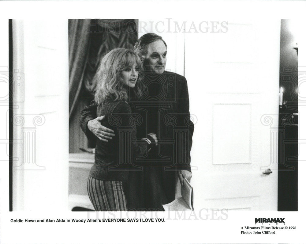 1996 Press Photo Goldie Hawn and Alan Alda in &quot;Everyone Says I Love You&quot; - Historic Images