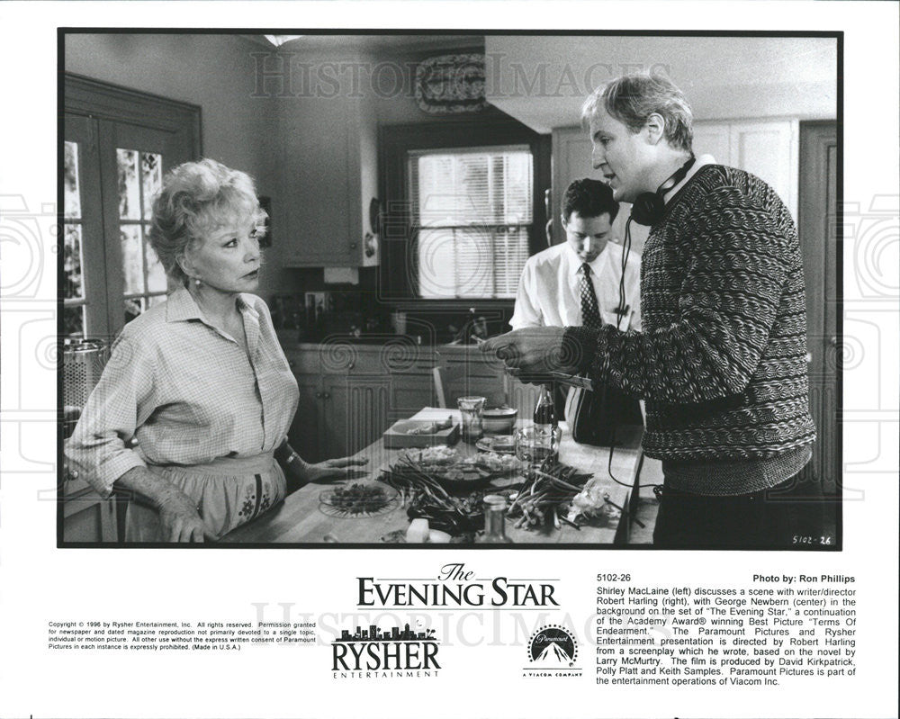 1996 Press Photo Shirley MacLaine Robert Harling George Newbern Evening Star Set - Historic Images