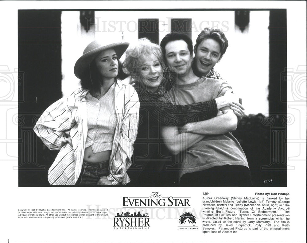 1996 Press Photo Shirley MacLaine, Juliette Lewis, George Newbern &amp; Astin - Historic Images