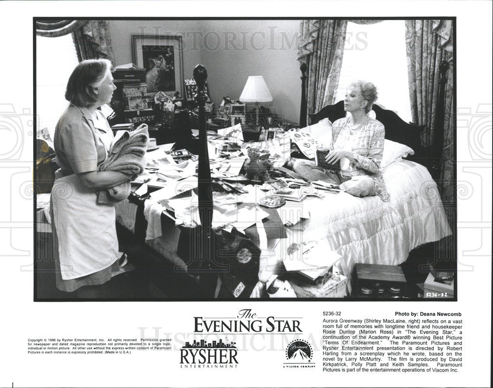 1996 Press Photo Marion Ross &amp; Shirley MacLaine Star In &quot;The Evening Star&quot; - Historic Images