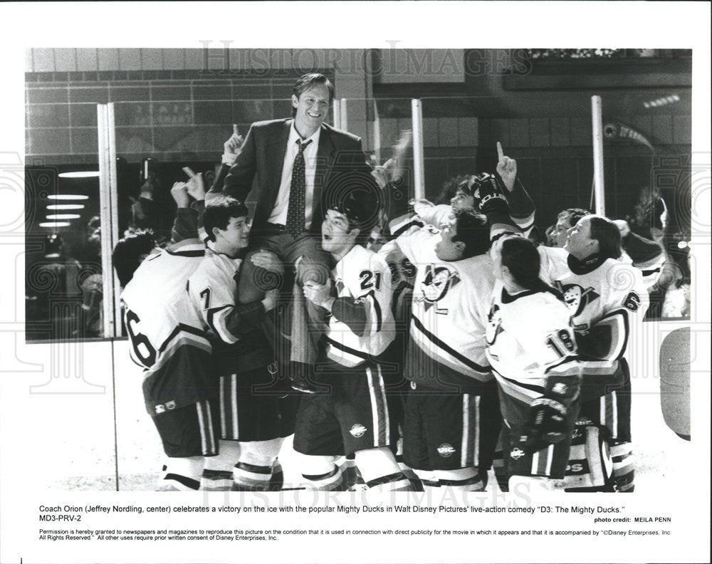 Press Photo Jeffrey Nordling Stars In &quot;D3: The Mighty Ducks&quot; - Historic Images