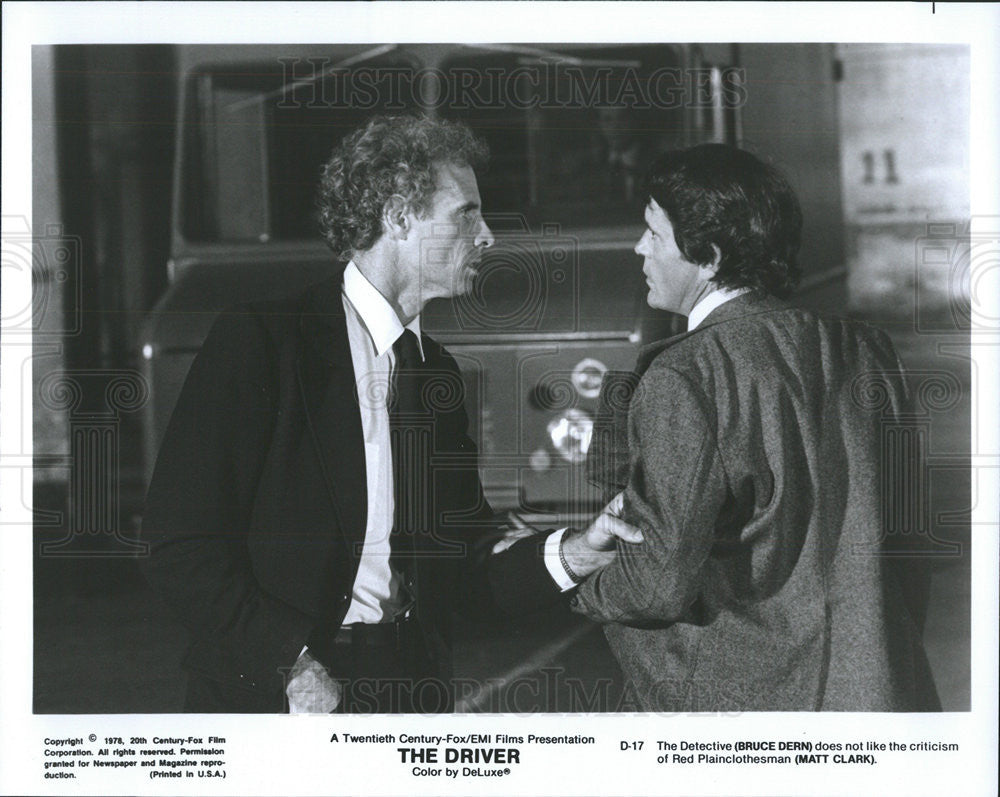 1978 Press Photo Bruce Dern &amp; Matt Clark Star In &quot;The Driver&quot; - Historic Images