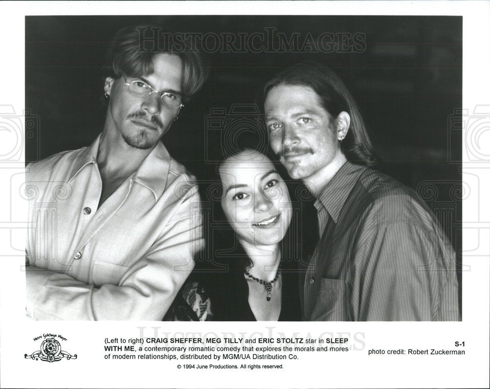 1994 Press Photo Craig Shaffer Meg Tilly Eric Stoltz Star In Sleep With Me - Historic Images