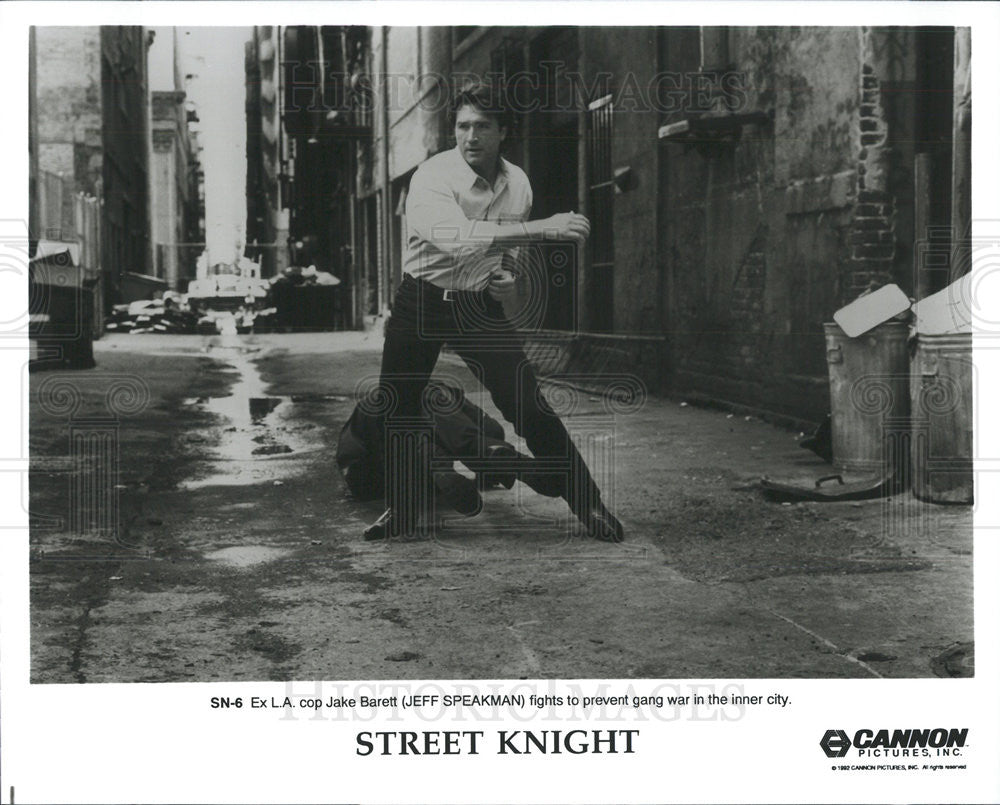 1992 Press Photo Jeff Speakman Actor American Action Film Street Knight Movie - Historic Images